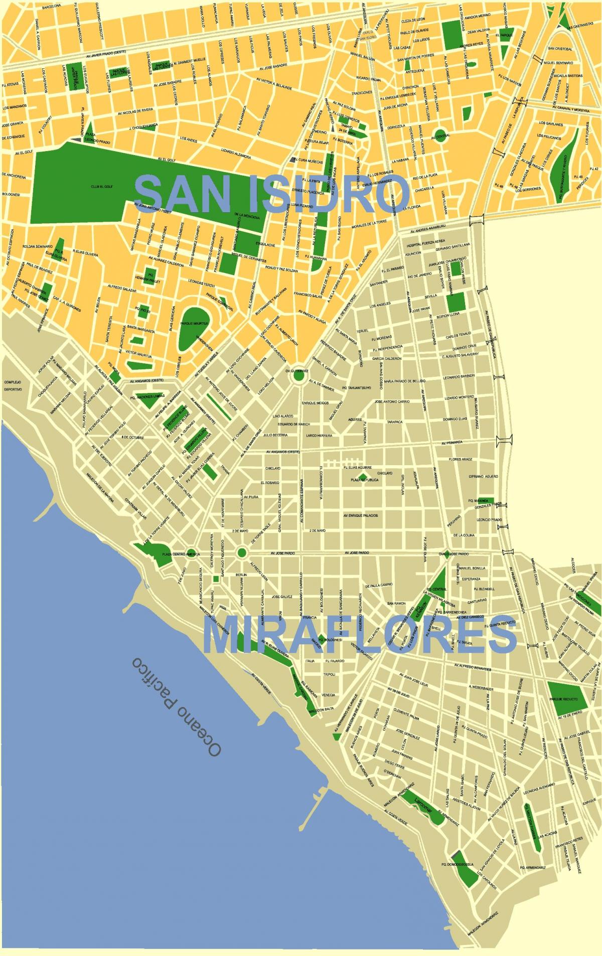 Harta e ima peru lagjet e