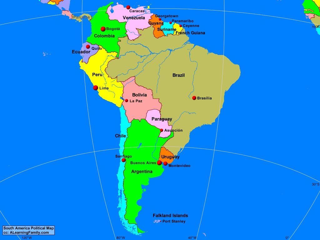 Harta e Limës, amerika e jugut