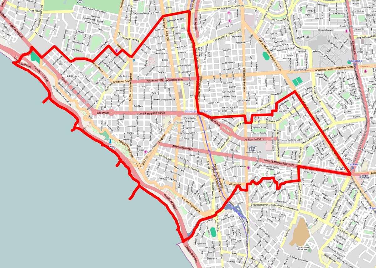 Lima miraflores hartë