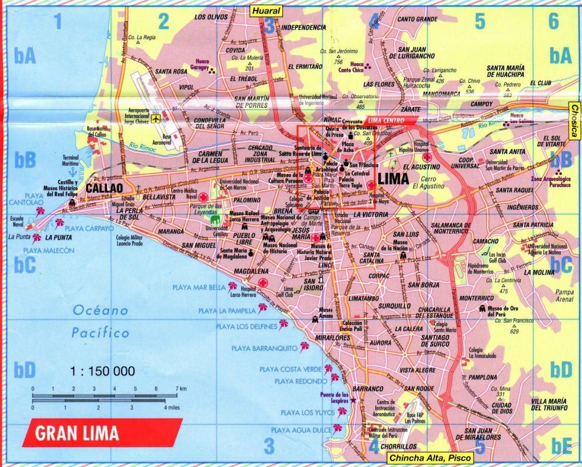 Harta e Lima hop on hop off autobus
