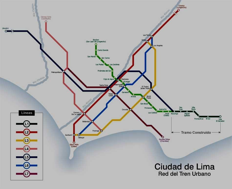Lima peru metro hartë