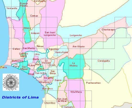 harta e Lima peru rrethe